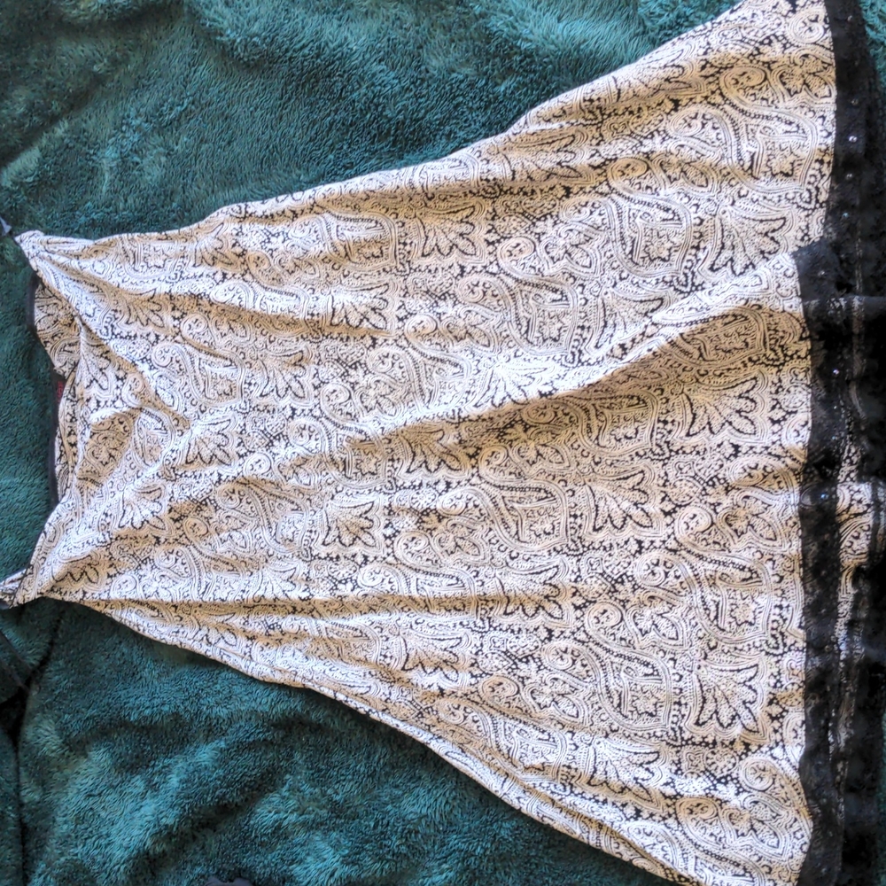 Paisley pencil skirt, lace, medium